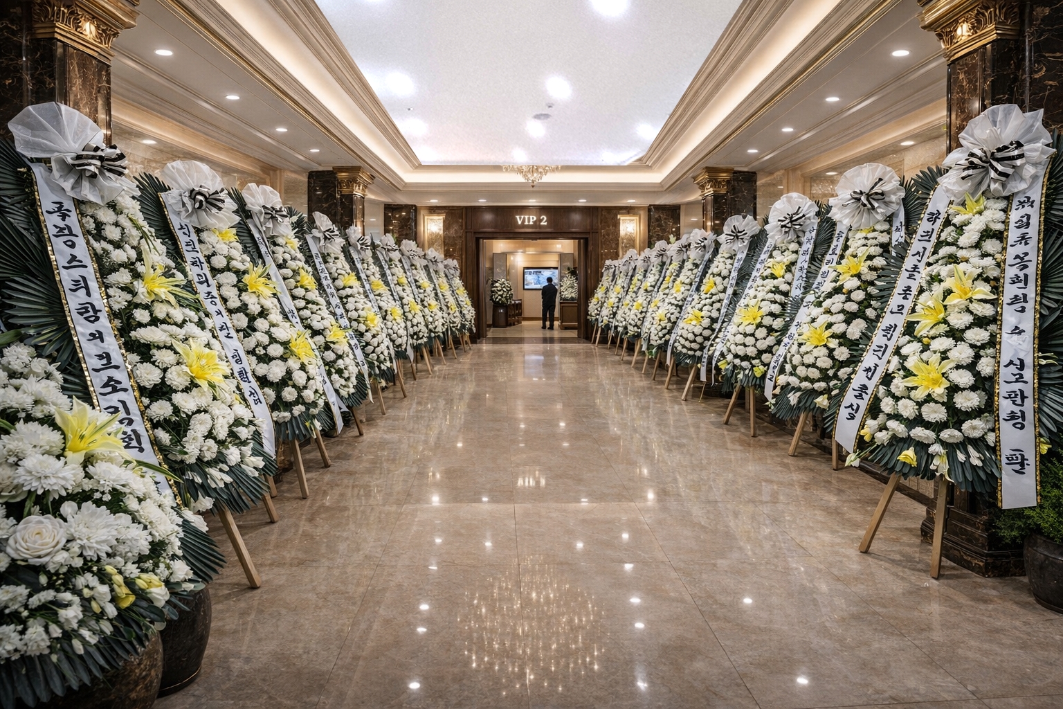 Funeral hall lobby